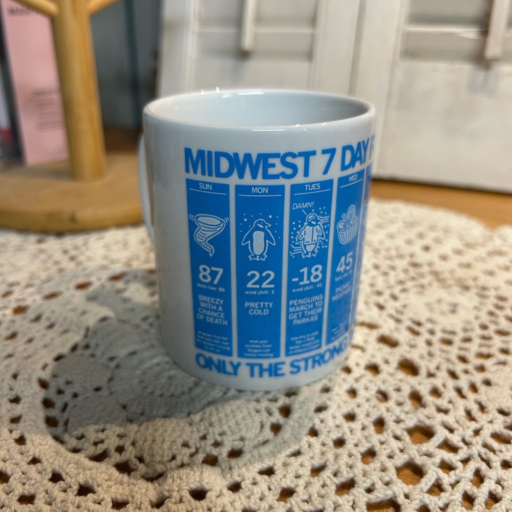 Midwest Weather Forecast Mug - Blue and White